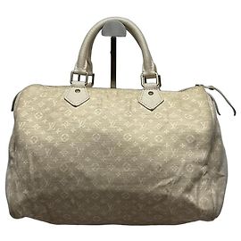 Louis Vuitton Mala Speedy 30 Monogram Denim Bege Bege