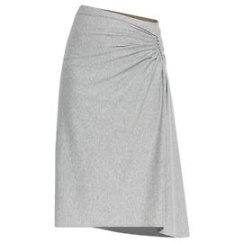 Dries Van Noten Hevira Rock aus grauer Baumwolle Grau