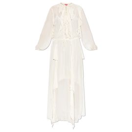 Diesel D-AZZLING Maxikleid Weiß Creme Weiß Roh