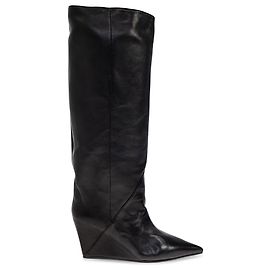 Vic Matié Bottines à talons compensés en cuir Noir