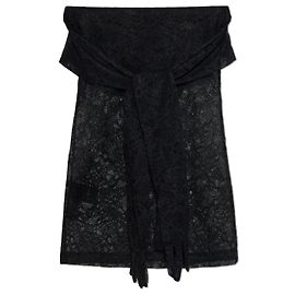 Vêtements VETEMENTS Schwarzes Spitzenoberteil mit Blumenmuster Schwarz