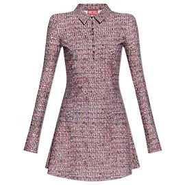 Abito mini D-POLYNA Diesel rosa in nylon Rosa