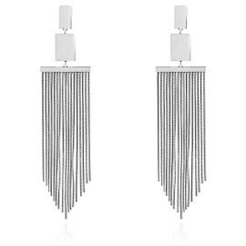 Isabel Marant Messing-Ohrringe `Fringe` Silber Metallisch