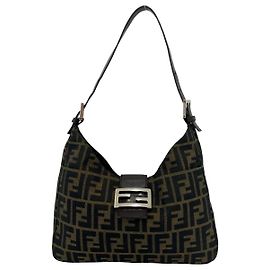 Borsa a tracolla FENDIFF in tela e pelle Marrone
