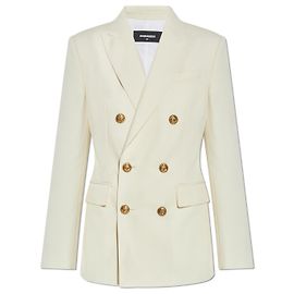 Blazer en laine croisé Dsquared2 crème Blanc Écru