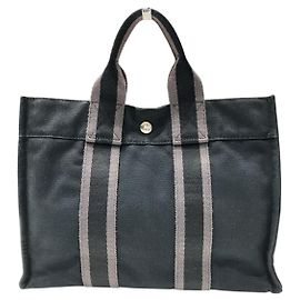 Hermès Borsa Hermes Herbag Tote PM Canvas Nero