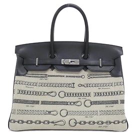 Hermès Hermes Birkin35 Toile de Camp Swift Marrom Bege