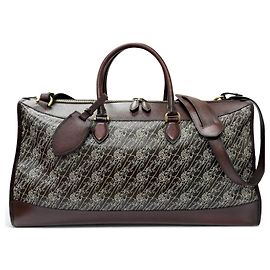 Bolsa Boston em couro Berluti Toile Marbouf com padrão Calligraphy Scritto Marrom
