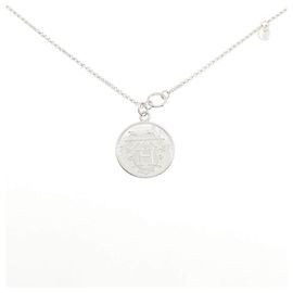 Hermès Collana Hermes Ex Libris MM Argento 925 Oro Rosa 750 Argento Metallico