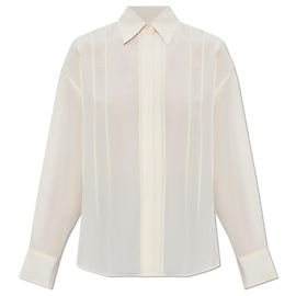 Camisa de seda Victoria Beckham Crema Blanco Crudo