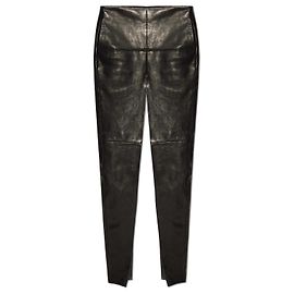 Rick Owens Falda de cuero `Sliced` Negro