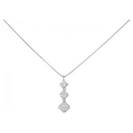 Autre Marque Vendome Platinum Diamond Necklace Silvery