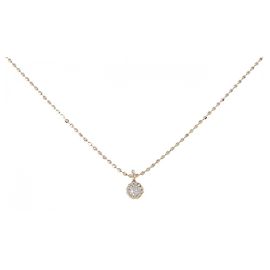 Autre Marque K10 Pink Gold Diamond Halskette Pink