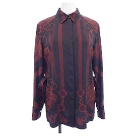 Hermès Camicia in seta Hermes Marrone