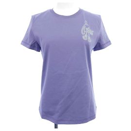 Hermès T-shirt de algodão Hermes Cartouche Parfroy Roxo