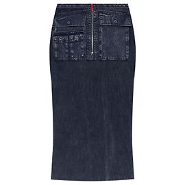 Saia midi pencil M-MERYN Diesel azul algodão Azul Azul marinho