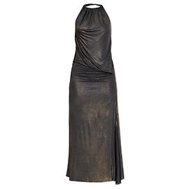Diesel Robe col `D-KARAM-LONG` Doré Métallisé