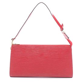 Louis Vuitton Pochette Accessoires Epi Handbag Red