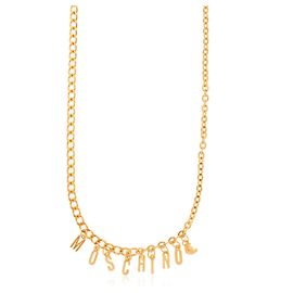 Collana Moschino Logo Oro e Metallo D'oro Metallico