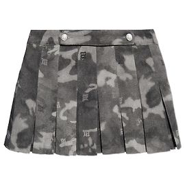 Autre Marque MISBHV Plisierter Rock Camouflage Baumwolle Grau Grau