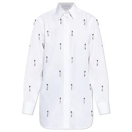 Stella Mc Cartney Camisa con apliques brillantes Blanco