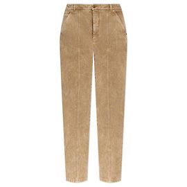Vaqueros de talle alto Moschino beige en denim Castaño Beige