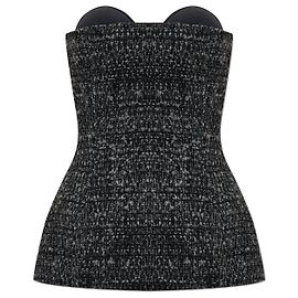 Diesel T-ORSET strapless corset top black tweed Black