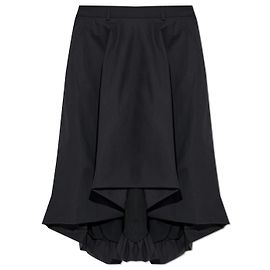 Moschino Asymmetrischer Baumwollrock Schwarz Schwarz