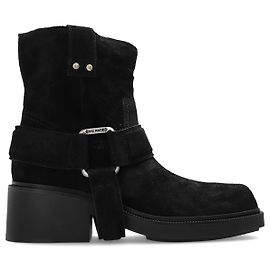 Vic Matié Wildleder- Stiefeletten mit Absatz Schwarz