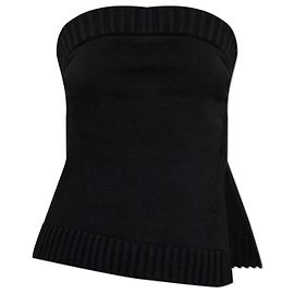 Top Lou Cult Gaia Nero in Cotone Nero