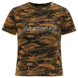 Autre Marque T-shirt com padrão camo Marrom