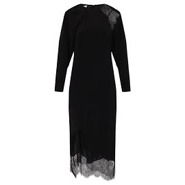 Vestido Iro Adima negro de viscosa con encaje Negro