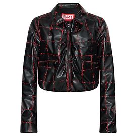 Diesel G-WINET black leather jacket Black