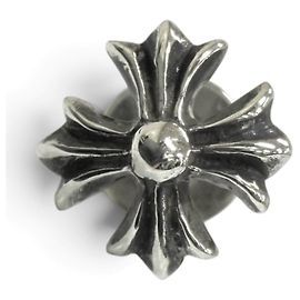 Chrome Hearts Pierce No2 CH Plus Silver Earring Silvery Metallic