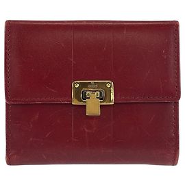 Gucci Ledergeldbörse Rot Rot