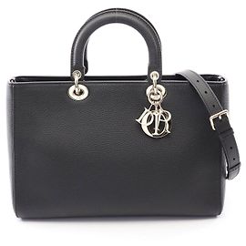 Borsa a mano 2way Dior Lady D-Sire in pelle Nero