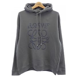 Sweat à capuche Loewe Relaxed Fit Anagram en coton Marron