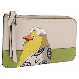 LOEWE ~ Studio Ghibli Ootori-sama Kartenetui Leder Beige Gold Auth 212417M - Jerrillo Andere