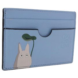 LOEWE x Studio Ghibli Little Totoro Card Case Leather Light Blue Auth 212472SAM - Jerrillo Other