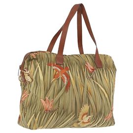 Salvatore Ferragamo Sac Boston Nylon Vert Or Auth BA16400 - Jerrillo Autre