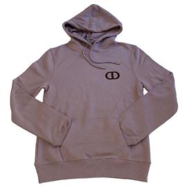 Dior Sweatshirt à Capuche CD Brodé Rose Violacé Rose