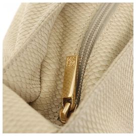 LOEWE Shoulder Bag Suede Ivory Gold Auth ka6822 - Jerrillo Altro