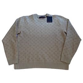 Louis Vuitton Monogram Dégradé Beige Wool Sweater Beige