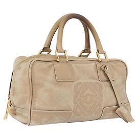 LOEWE Anagram Amazona 28 Sac à main en cuir doré Auth ep16795 - Jerrillo Autre