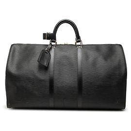 Borsa da viaggio Louis Vuitton Epi Keepall 60 Nera Nero