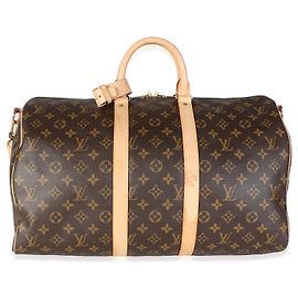 Louis Vuitton Monogram Canvas Keepall Bandouliere 45 Marron