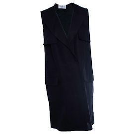 Max Mara, vestido blazer de lino negro Negro