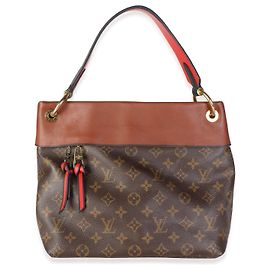Louis Vuitton Caramel Monogram Canvas Tuileries Besace Marrom Vermelho Multicor