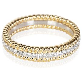 Tiffany & Co. Yellow Gold & Platinum Diamond Schlumberger Two Row Ring Other