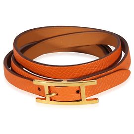 Bracelet Behapi Triple Tour plaqué or Hermès Autre